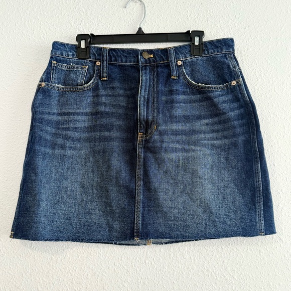 Madewell Dresses & Skirts - Madewell Denim Distressed Mini Skirt Size 30